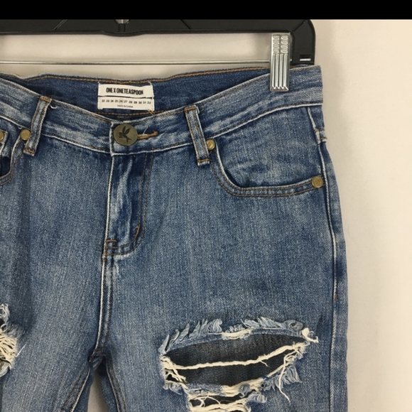 One Teaspoon Awesome Baggies Destroyed Jean - Picture 3 of 9
